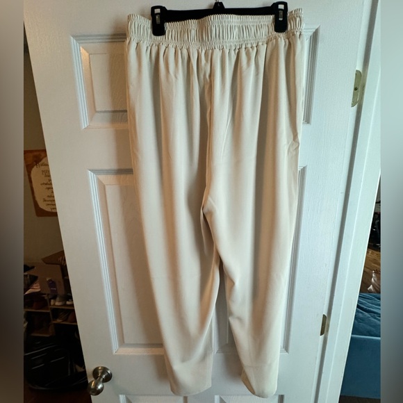 Melloday Women’s Soft Knit Drawstring Pants in Cream - NWT - Picture 4 of 5